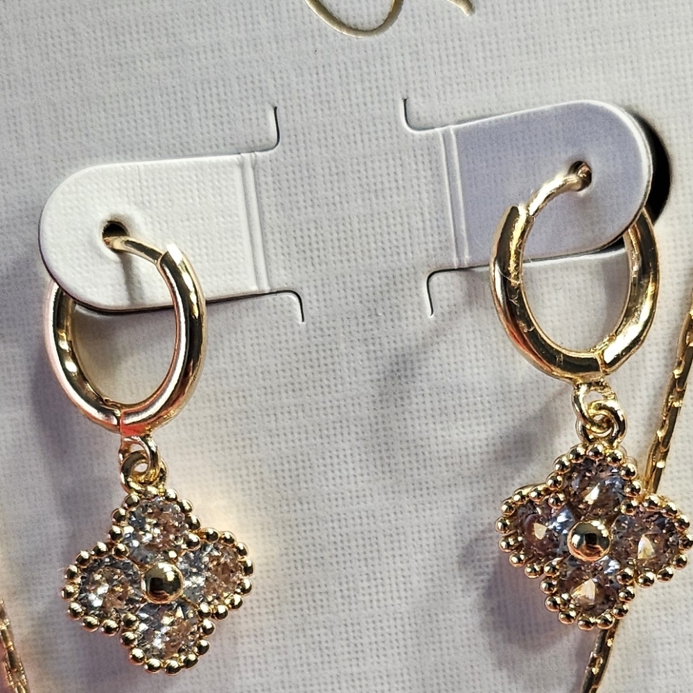 Piper K Gold and Silver Cubic Zirconia Necklace Set